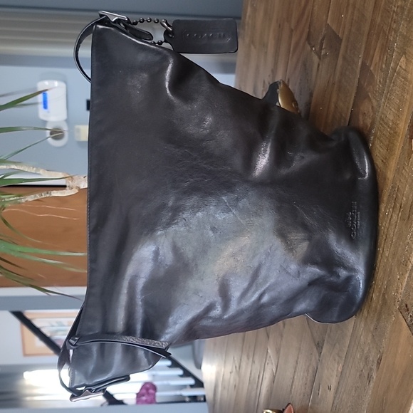 Coach Vintage Bleecker Tattersall Duffle Black Bucket Shoulder Bag - Picture 1 of 12